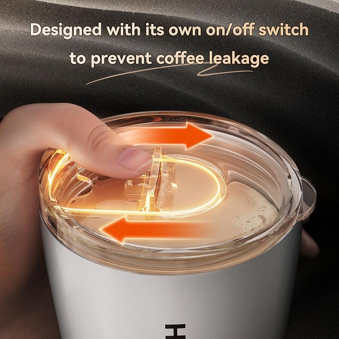 HIBREW Espresso Insulated Mug - 8oz / 240ml - 18/8 Food Grade Stainless Steel (White)