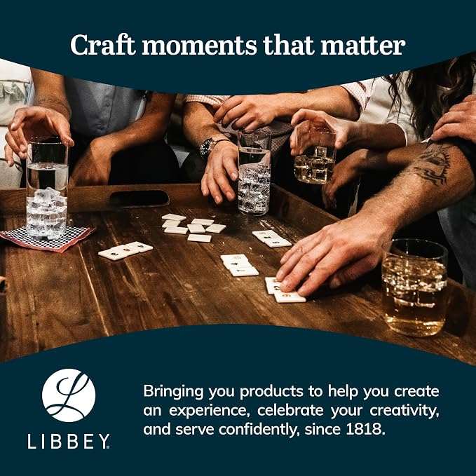 Libbey Preston Tumbler & Rocks Drinking Glasses Set of 16, All-Purpose Cups | 16 oz and 13 oz Capacities for Water, Juice, Cocktails, and More with Wide Mouths and Dishwasher-Safe Cleanup
