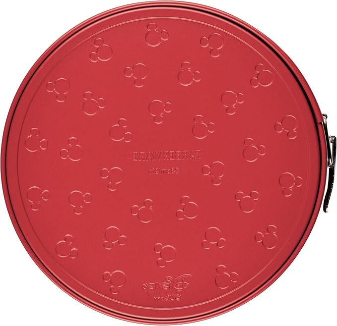 Farberware Disney Bake with Mickey Mouse Bakeware Nonstick Springform Baking Pan/Nonstick Springform Cake Pan/Nonstick Cheesecake Pan, Round, 9 Inch - Red and Gray