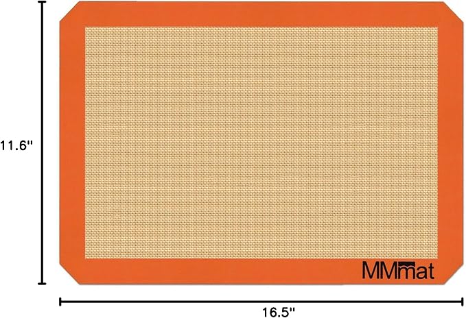 Best German Silicone Baking Mat, Half Sheet Baking Mat for Oven | Non Slip Silicone Baking Sheet, Non Stick Reusable, BPA Free, PFOA Free, Non-toxic, Dishwasher Safe