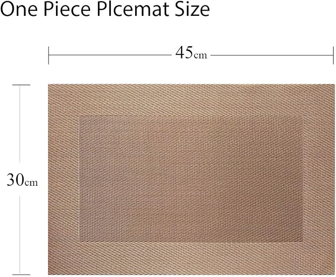 PIGCHCY Placemats Vinyl Washable Table Mats Elegant Non-Slip Placemats for Dinner Table Set of 4 (Champagne)