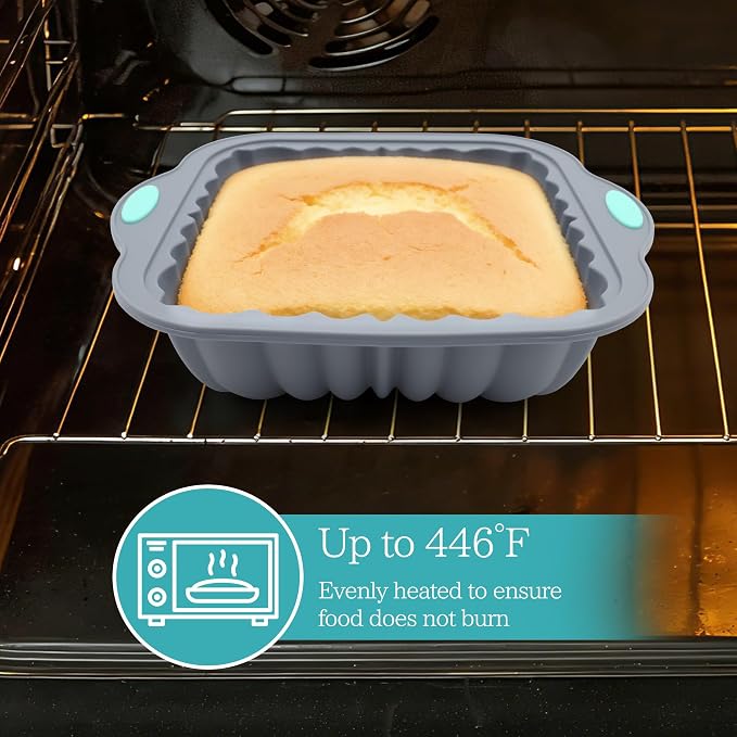 69 Pieces Silicone Baking Set, Non-Stick Bakeware Set with Cake Pans, Muffin Cups, Food Grade Silicone Baking Molds for Cakes, Bread, Muffins, Brownies, Light Grey