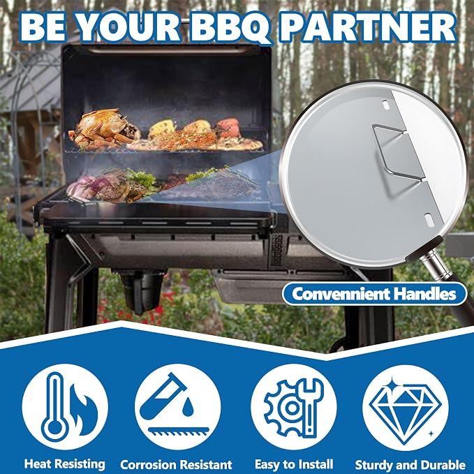 SafBbcue Drip Tray & 10 Liners for Traeger Woodridge Pellet Grill, BAC818 | StainLess Steel Tray and 10 Aluminum Liners, Fits Woodridge TFB86MLH & Pro 34, Rust-proof