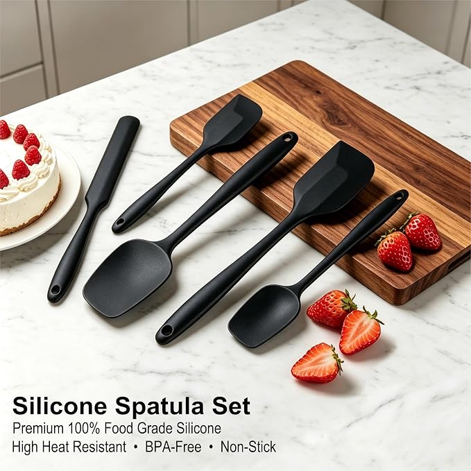 14PCS Kitchen Silicone Cooking Utensils Set with Holder | Heat Resistant, Food-grade Silicone and Stainless Steel, Spatula Set for Nonstick Cookware, Dishwasher Safe,Flexible,Durable