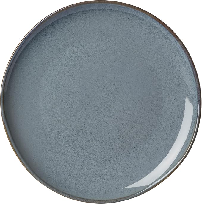 Oneida Organic Shades Blue Stoneware 18-Piece Dinnerware Set for 6 | dishwasher safe | plates and bowls sets for kitchen and dining | 10.25 inch plate, dish set, dishes | 2 inch, 28oz