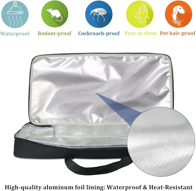 Electric Griddle Carry Bag, Fits for 20-22In Griddle | Portable Electric Griddle Travel Carrier Bag with Aluminum Foil Lining, Heat-resistant Waterproof Griddle Carrying Case