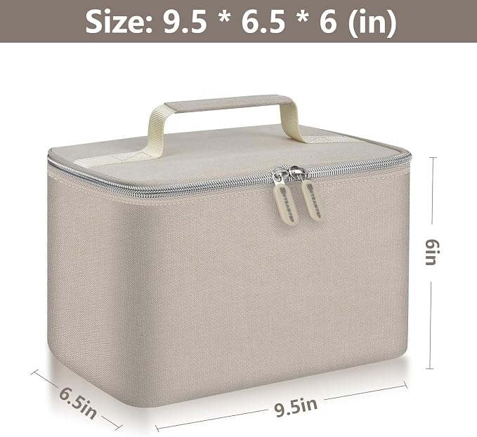Hand Mixer Storage Case for KitchenAid 5, 6, 7 and 9 Speed Mixers | Portable Design With Carry Handle For Home Bakers, Kitchen Storage, Baking Classes And Travel, Beige - Case Only