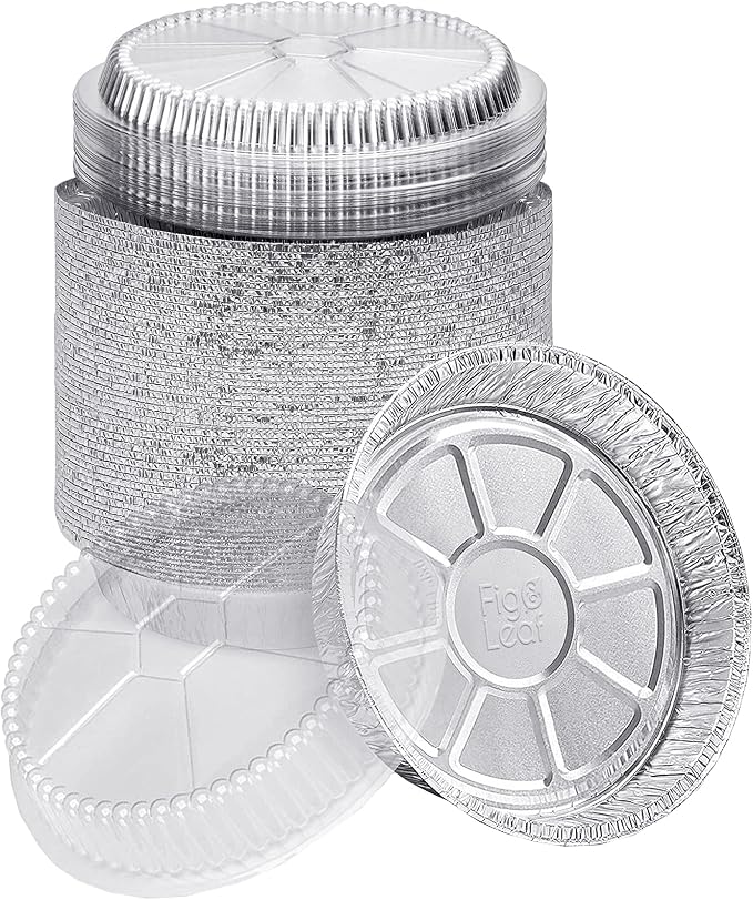 (360 Pack) Premium 6-Inch Round Foil Pans with Plastic Dome Lids l Heavy Duty l Disposable Aluminum Tin for Roasting, Baking, or Cooking