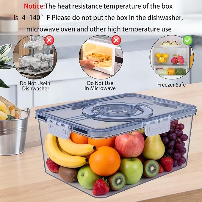 Bread Box with Lid and Handle,2026 New Upgrade Time Recording Bread Storage Container for Kitchen Counter Airtight,Portable Large Bread Boxes for Homemade Bagel, and Cookies,Not dishwasher safe
