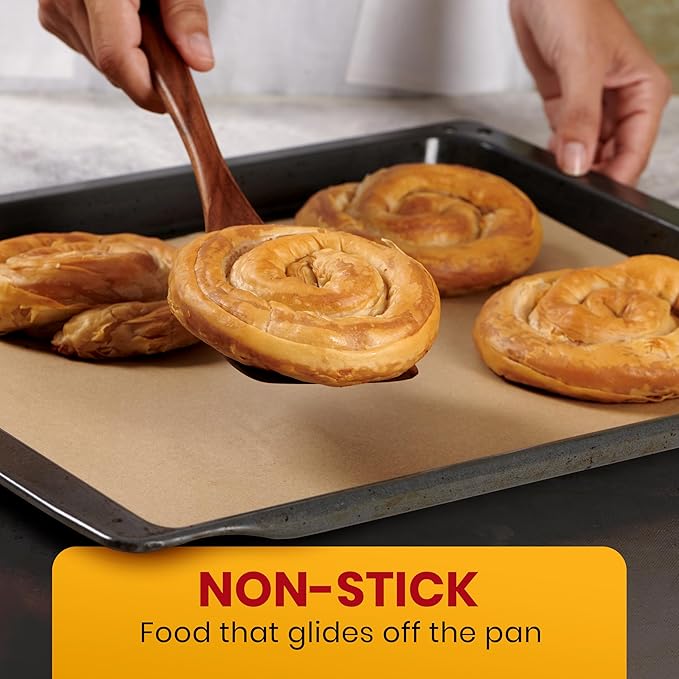 Precut Parchment Paper Sheets 12x16", 220 Pcs for Half Sheet Pans | 220 Pcs by Baker's Signature – Non-Stick Half Sheet Liner – Greaseproof, Will Not Curl or Burn, Non-Toxic up to 450°F