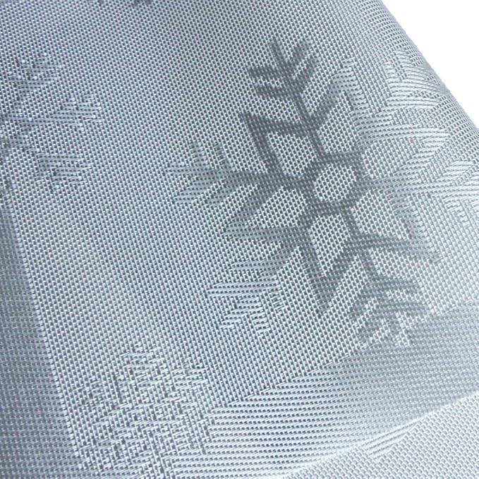 PIGCHCY Christmas Placemats Snowflake Woven Heat Resistant Placemats Washable Easy to Clean Table Mats for Dining Room and Decor(Set of 6, Silver)