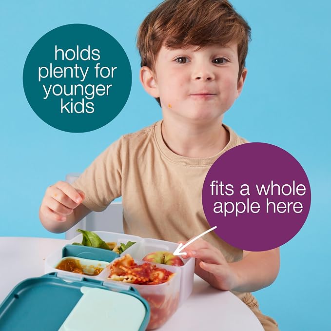 b.box Mini Lunch Box, Snack Containers for Kids, Lunch Box Kids, 4.25 Cup | Bento Box for Kids, Sanck Box, Lunch Containers, Leak Proof, Dishwasher Safe, BPA Free, PFAS Free, Ages 3+ — Lemon Twist