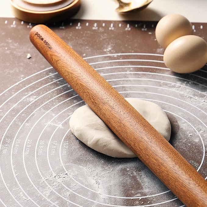 muso wood Sapele French Rolling Pin for Baking | Tapered Design, 15.75 inch, Ideal for Fondant, Pie Crust, Cookies & Pastry Making