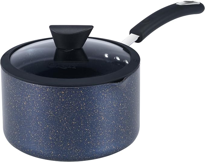 The All-In-One Stone Saucepan and Cooking Pot By Ozeri | Utilizes A Stone-derived Coating From Germany That Is 100% Free of APEO, GenX, PFBS, PFOS, PFOA, NMP and NEP