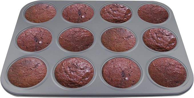 Fox Run Non-Stick Baking Pan, Whoopie Pie Pan, 12 Cup Muffin Top Pan | Nonstick For Easy Baking, Relase & Cleaning | Bake Whoopie Pies, Muffin Tops & Burger Buns | Whoopie Pie Baking Essential