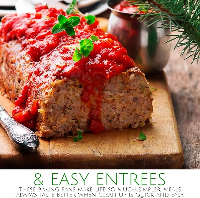 PLASTICPRO [3 Lb 25 Pack Disposable Loaf Pans Aluminum Tin Foil Meal Prep Bakeware - Cookware Perfect for Baking Cakes, Bread, Meatloaf, Lasagna 3 Pound 11'' X 5'' X 2.75''