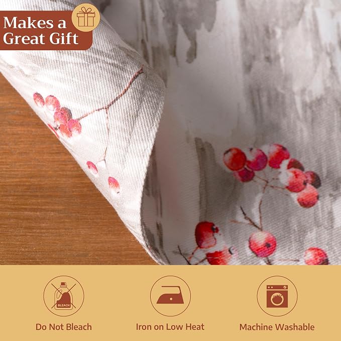 Maison d' Hermine Placemats Set of 4 Reusable 100% Cotton (13"x19") | Cloth Place Mats Washable Table Mats for Kitchen Dining Party Wedding Hotel Home Thanksgiving Christmas - Mountain Life
