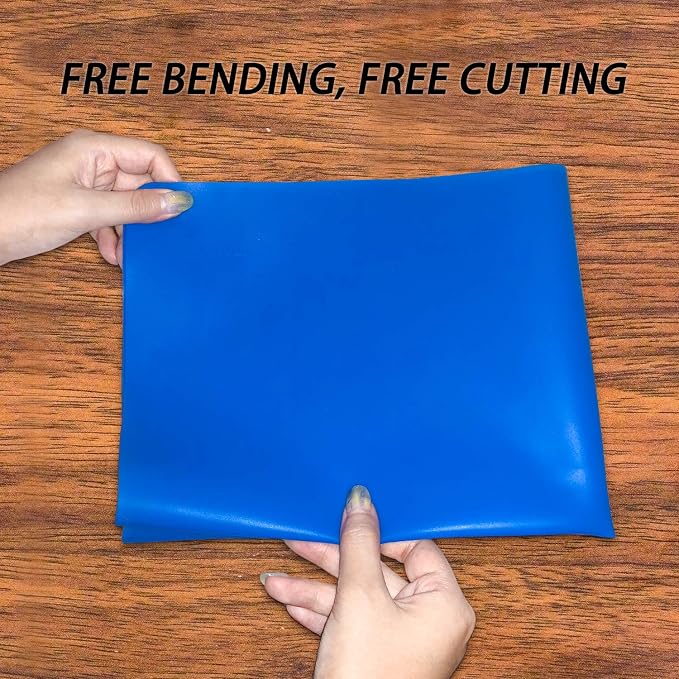 Silicone Baking Mats for Dough Rolling Pastry Fondant Mat Large Nonstick and Nonslip, Countertop Protector, Dining Table Mat and Placemat 20'' by 16''(Blue 2 Pack)