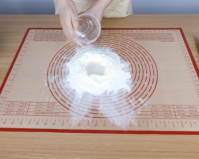 Silicone Pastry Mat 34X26 inch Baking Mat for Rolling Dough | Great Performance Kitchen Counter Mat Baking Suitability for Dough, Pastry, Pie Crust, Fondant, Bread, Pasta/Pizza