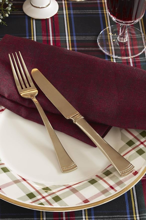 Lenox Portola Gold Satin 20-Piece Silverware Set for 4, Flatware | gold, dishwasher safe | includes knives, forks, and spoons | heavy duty, cutlery set for kitchen and dining, utensil set