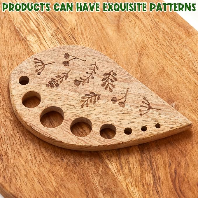 Wooden Leaf-Shaped Vegetable Separator, Pottery Herb Stripper Tool Supplies, Fun Kitchen Gadgets, Exquisite Herb Stripper Bowl Gifts for the Kitchen Suitable for Home Use & Chefs