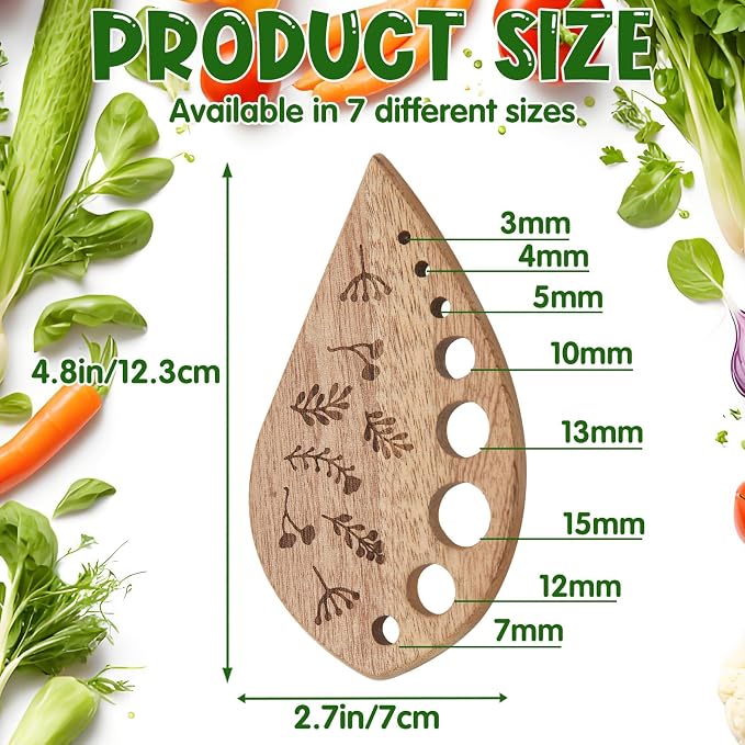 Wooden Leaf-Shaped Vegetable Separator, Pottery Herb Stripper Tool Supplies, Fun Kitchen Gadgets, Exquisite Herb Stripper Bowl Gifts for the Kitchen Suitable for Home Use & Chefs