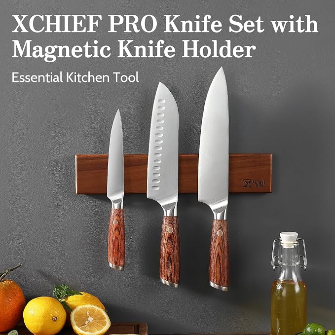 Kitchen Knife Set, 4 Pieces Japanese High Carbon Stainless Steel Chef Cooking Knife Set, Ultra Sharp Professional Chef Santoku Utility Knives (Silver)