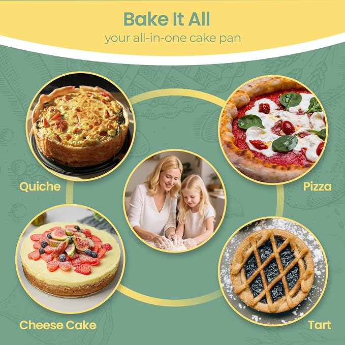 8 Inch Non-stick Springform Cake Pan,Cheesecake Pan with Removable Bottom