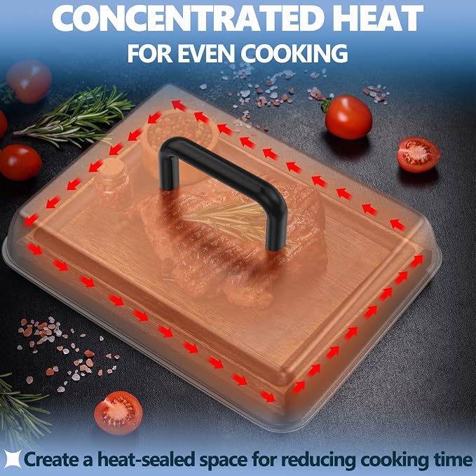 Melting Dome&Cooling Rack for Blasckstone Basting Cover Griddle Accessories | 14" Cheese Melting Dome & Baking Rack for Blackstone and Most Flat Top Griddle Cooking Easy to Clean Oven & Dishwasher Safe