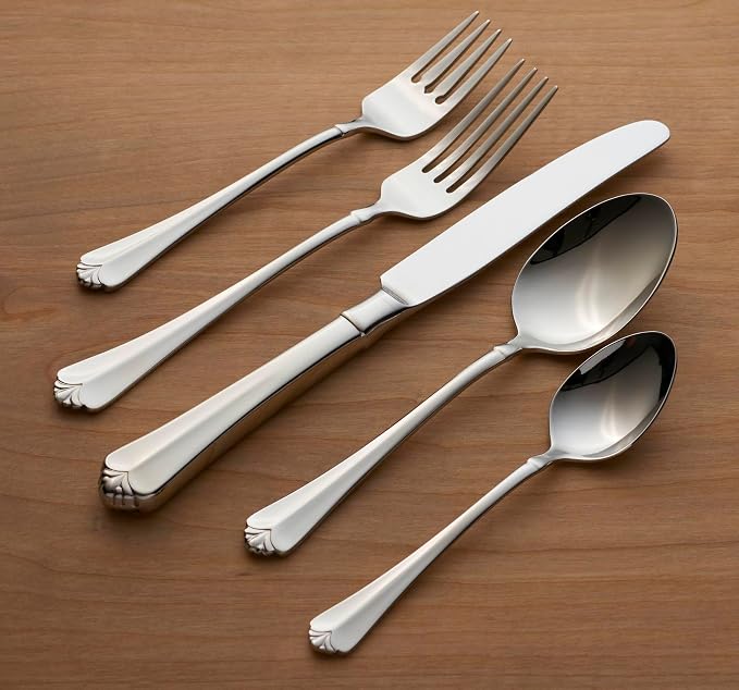 Oneida Juilliard 20-Piece 18/10 Silverware Set for 4, Flatware | silver, dishwasher safe | includes knives, forks, and spoons | heavy duty, cutlery set, utensil set, wedding silverware