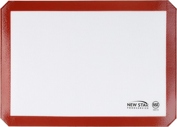 New Star Foodservice Commercial Grade Silicone Baking Mat Non Stick Pan Liner, 11 x 17 Inch (Half Size)