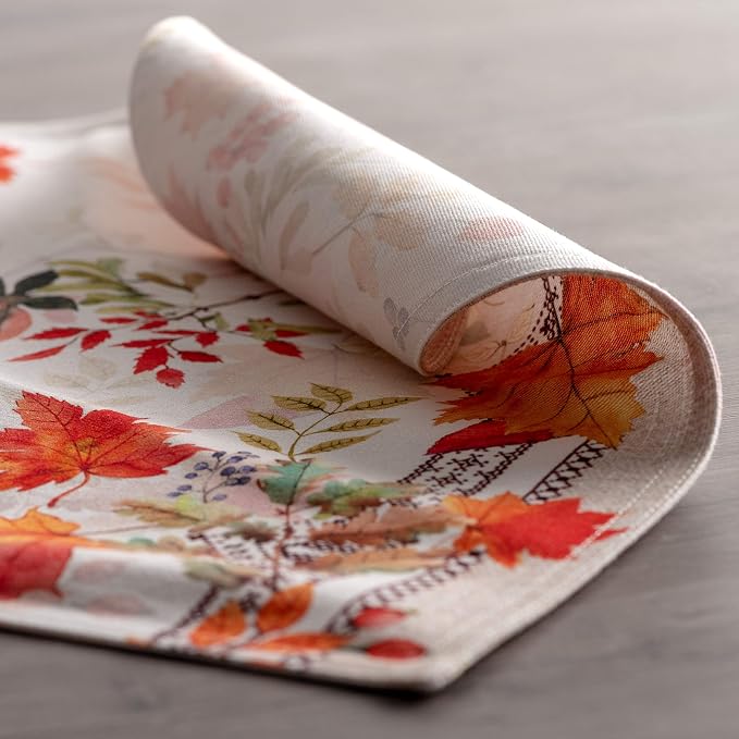 Maison d' Hermine Placemats Set of 4 Reusable 100% Cotton (13"x19") | Cloth Place Mats Washable Table Mats for Kitchen Dining Party Wedding Hotel Home Thanksgiving Christmas - Amarante