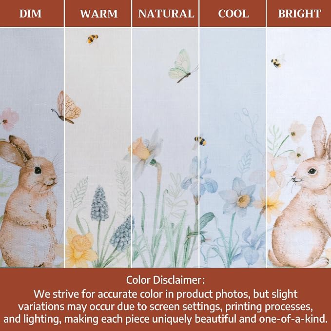 Maison d' Hermine Placemats Set of 4 Reusable 100% Cotton (13"x19") | Cloth Place Mats Washable Table Mats for Kitchen Dining Party Wedding Hotel Home Restaurant Spring Summer - Easter Dew
