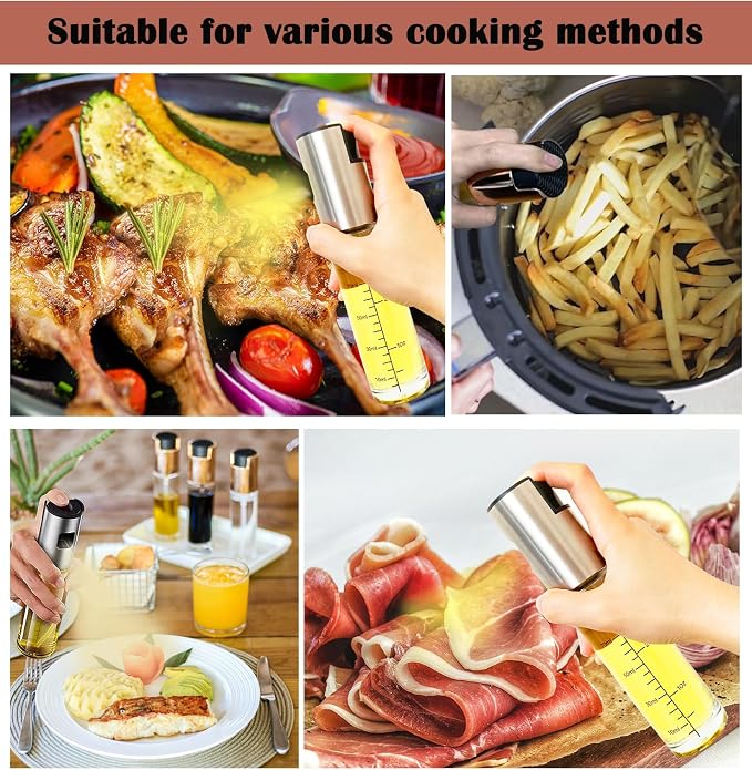 Oil Sprayer for Cooking,Olive Oil Spritzer,Olive Oil Spray Bottle for Salad, BBQ, Kitchen Baking, Roasting (100ml) (1)