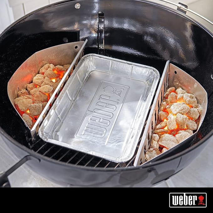Weber® Aluminum Drip Pans, 10‑Pack | Disposable Foil Pans, Ideal for Roasts, Turkeys & Gravy Drippings - Compatible with Weber® Gas Grills - Grill Accessory