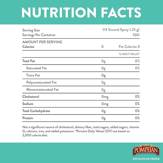 Pompeian 100% Avocado Oil Cooking Spray, Mildly Nutty Flavor, Perfect for High-Heat Cooking, Roasting and Stir-Frying, Naturally Gluten Free, Non-Allergenic, Non-GMO, No Propellant, 5 FL. OZ.