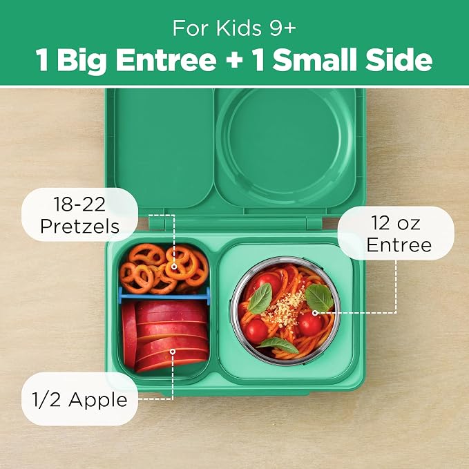Omie OmieBox UP Kids Insulated Bento Box, Jade Green