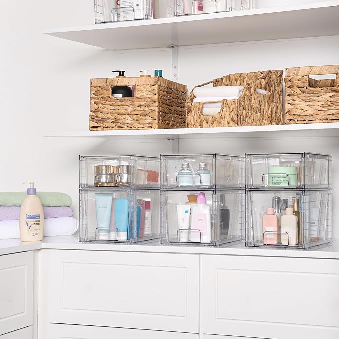 Vtopmart 8 Pack Clear Stackable Storage Drawers
