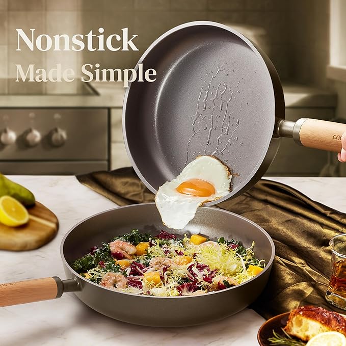 CAROTE 21pcs Nonstick Pots and Pans Set, Cookware Sets | Cooking Set, Dishwasher Safe, Induction Compatible, Even Heating, Stay Cool Handle, with Silicone Lids