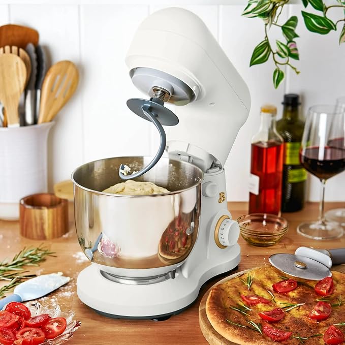 3.5 Qt Stand Mixer, 300W Powerful Motor, Tilt-Head Design with Stainless Steel Bowl, 12 Speeds, Includes Dough Hook Whisk Beater for Baking Mixing