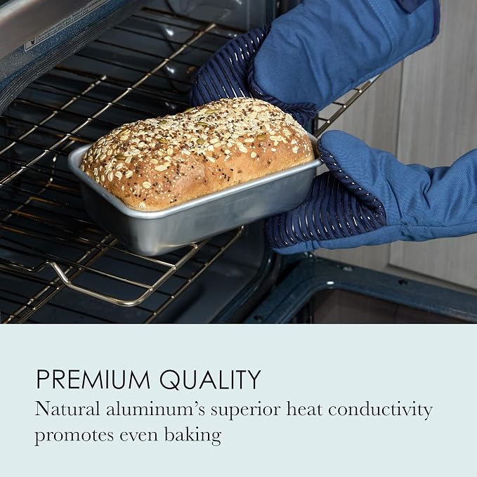 Chigcago Metallic Recyled Aluminum 9x5 Loaf Pan, Made With Reycled Aluminum, Perfect For Everyday And Small Batch Baking (Pack of 6)