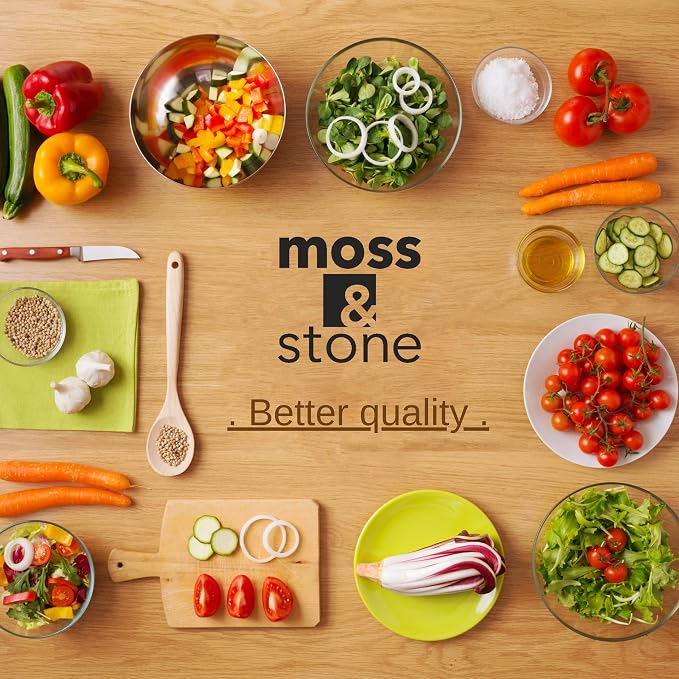 Moss & Stone Hand Blender With Egg Whisk, Powerful 300-Watt Stick Blender, Hand Mixer Set Stainless Steel Shaft & Blades, Black Handheld Blender With Ergonomic Handle (Without Chopper)