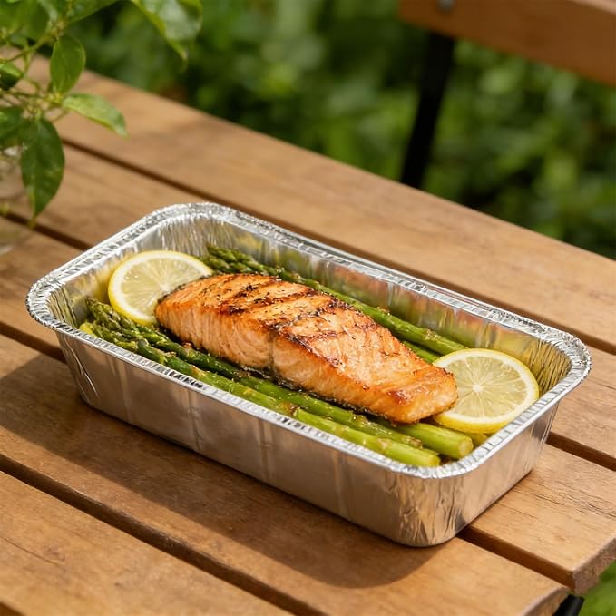 100 Pack 2 Lb Aluminum Loaf Baking Pans, 8.5" x 4.5" x 2.5" Heavy Duty Disposable Loaf Pans,Foil Bread Pans for Baking Holiday Treats Food Storage and Takeout