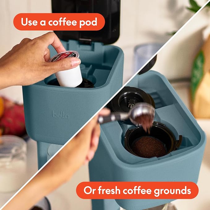 bella K Cup Coffee Maker w/ Water Tank, Surf