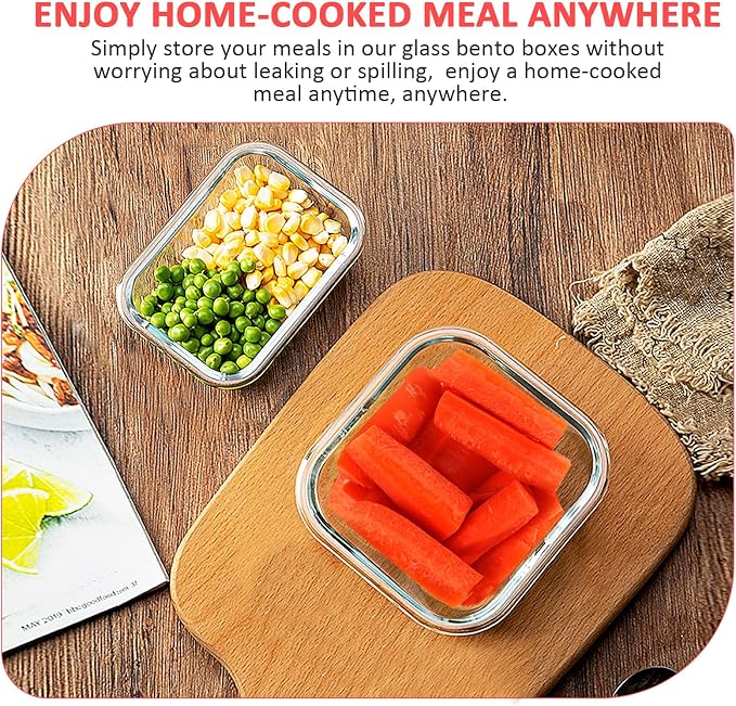 24 Pieces Glass Food Storage Containers Set, Meal Prep Containers, BPA-Free Airtight Glass Storage Containers with lids, Freezer, Microwave and Oven Safe, Red