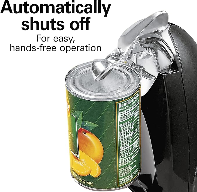 Hamilton Beach Electric Automatic Can Opener with Auto Shutoff,Knife Sharpener,Cord Storage,and SureCut Patented Technology,Extra Tall,Black,(Pack of 2)