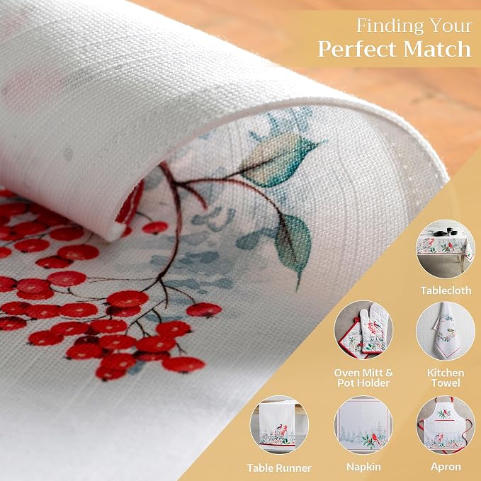 Maison d' Hermine Placemats Set of 4 Reusable 100% Cotton (13"x19") | Cloth Place Mats Washable Table Mats for Kitchen Dining Party Wedding Hotel Home Thanksgiving Christmas - Morzine