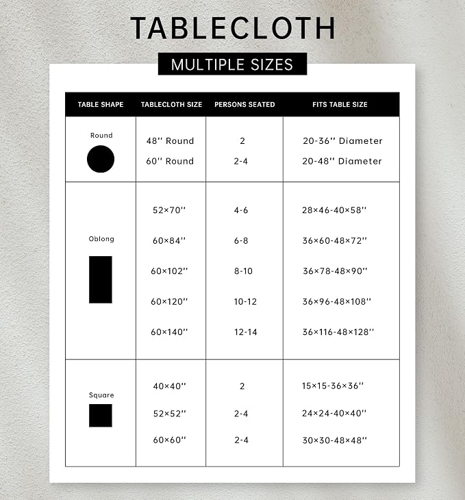 Pastoral Square Tablecloth - 52 x 52 Inch Table Cloth - Washable Table Cover with Dust-Proof Wrinkle Resistant for Restaurant, Picnic, Bistro, Indoor and Outdoor Dining, Gardenia