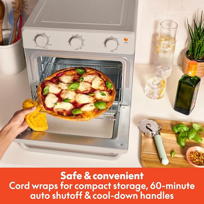 bella 6 Slice Toaster Oven With Air fryer, Oatmilk
