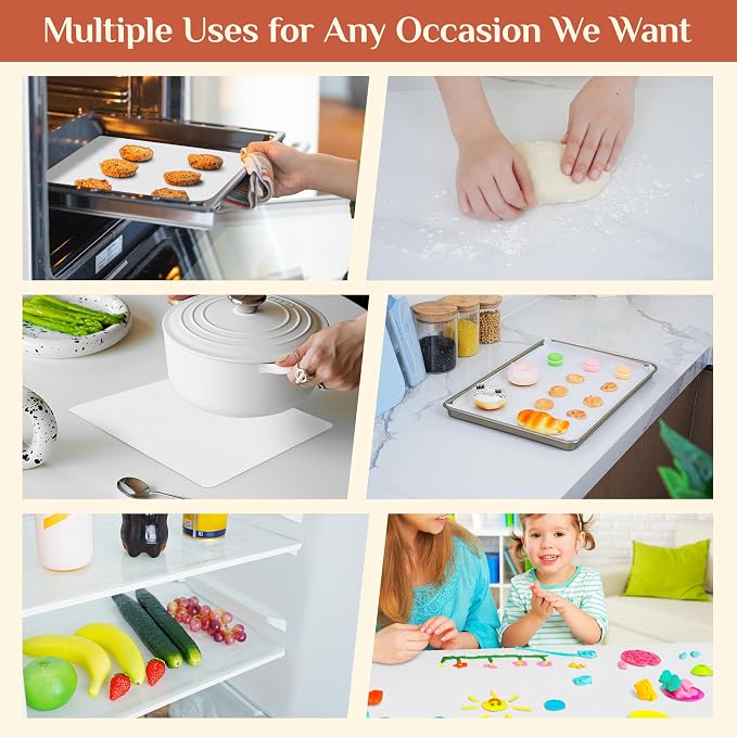 GTJ Silicone Baking Mat Roll, Reusable Baking Sheet Liners, 16 in x 10 ft | Free Cut to Size, Food-Grade, Non-Stick, Non-Slip, For Dough, Pastry, Air Fryer, Freeze Dryer, Oven Pan, Kitchen Counter